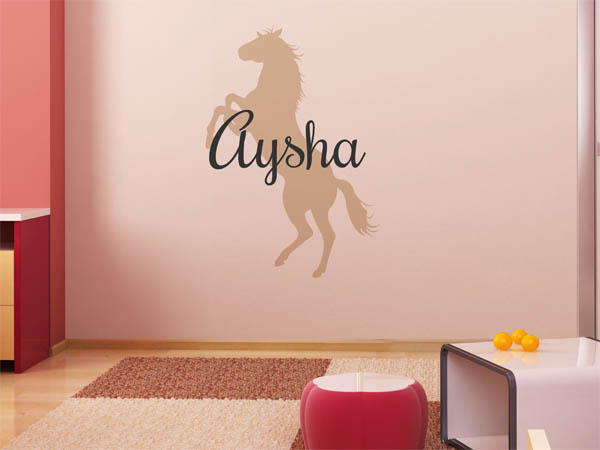 Wandtattoo Aysha mit Pferd