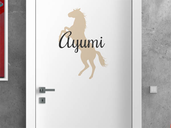 Wandtattoo Ayumi mit Pferd