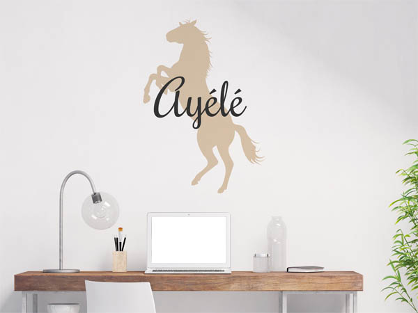 Wandtattoo Ayélé mit Pferd