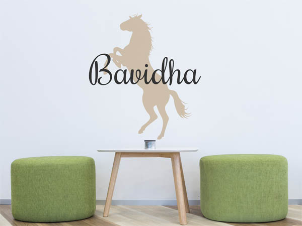 Wandtattoo Bavidha mit Pferd