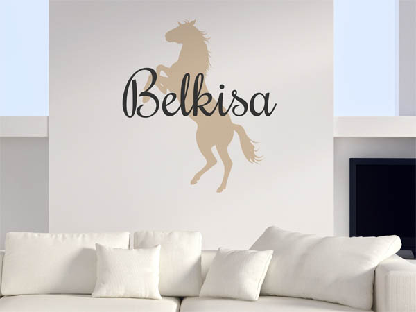 Wandtattoo Belkisa mit Pferd