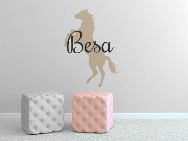 Wandtattoo Besa mit Pferd