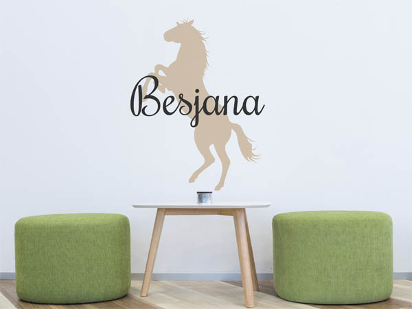 Wandtattoo Besjana mit Pferd