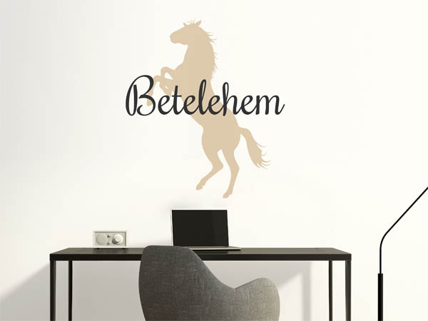Wandtattoo Betelehem mit Pferd