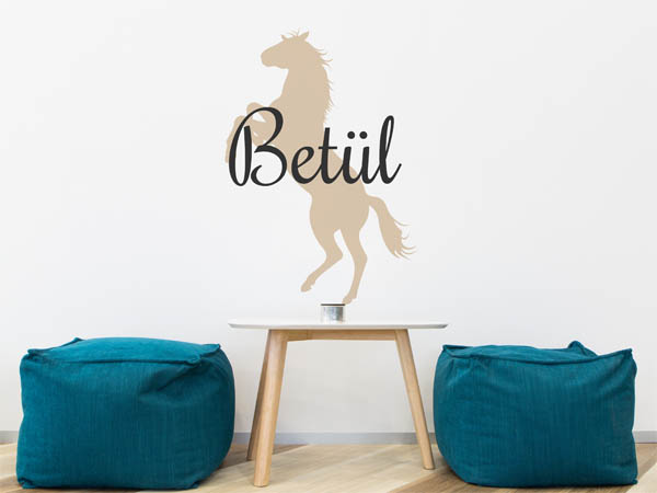 Wandtattoo Betül mit Pferd