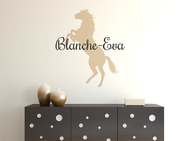 Wandtattoo Blanche-Eva mit Pferd