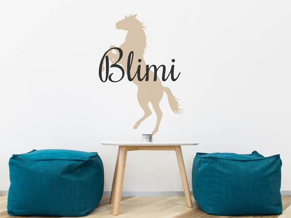 Wandtattoo Blimi mit Pferd