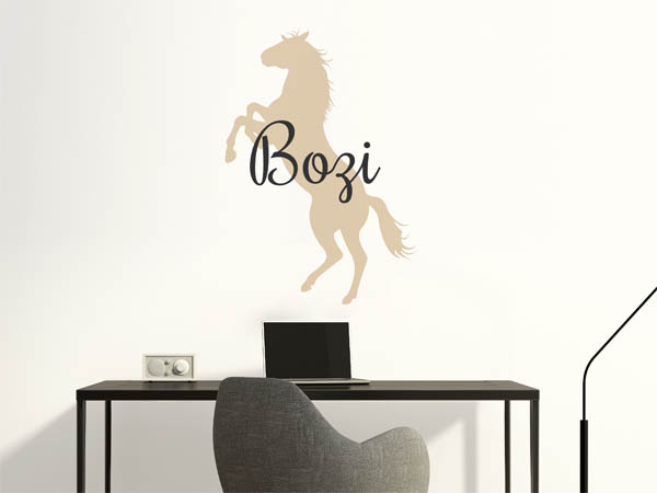 Wandtattoo Bozi mit Pferd