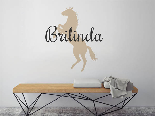 Wandtattoo Brilinda mit Pferd