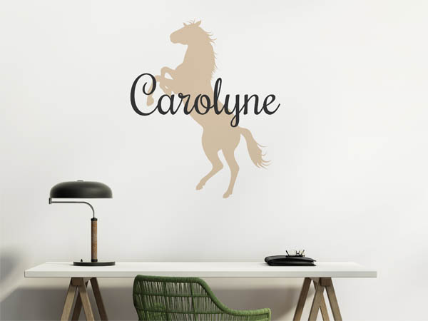 Wandtattoo Carolyne mit Pferd