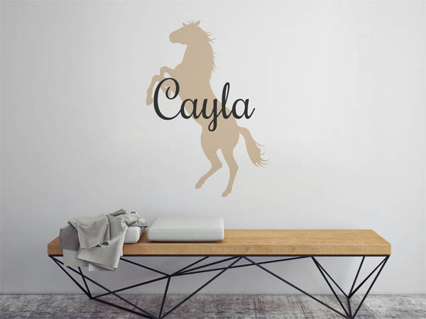 Wandtattoo Cayla mit Pferd