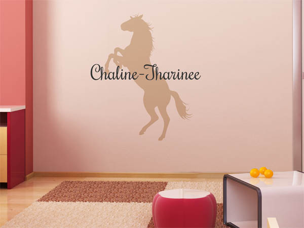 Wandtattoo Chaline-Tharinee mit Pferd