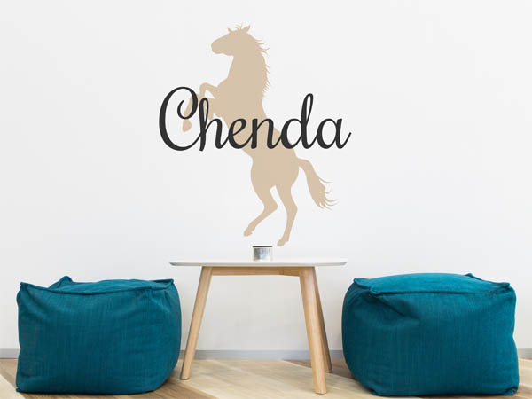 Wandtattoo Chenda mit Pferd