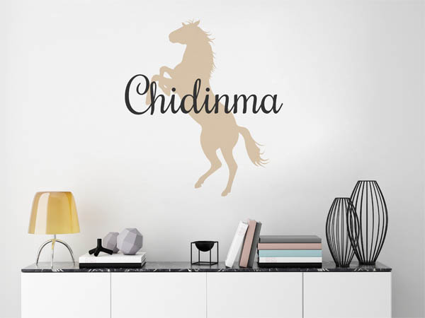 Wandtattoo Chidinma mit Pferd