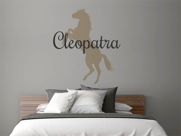 Wandtattoo Cleopatra mit Pferd