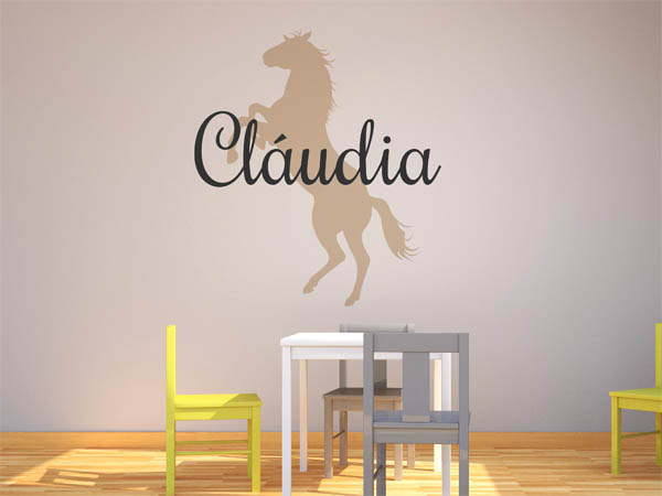 Wandtattoo Cláudia mit Pferd