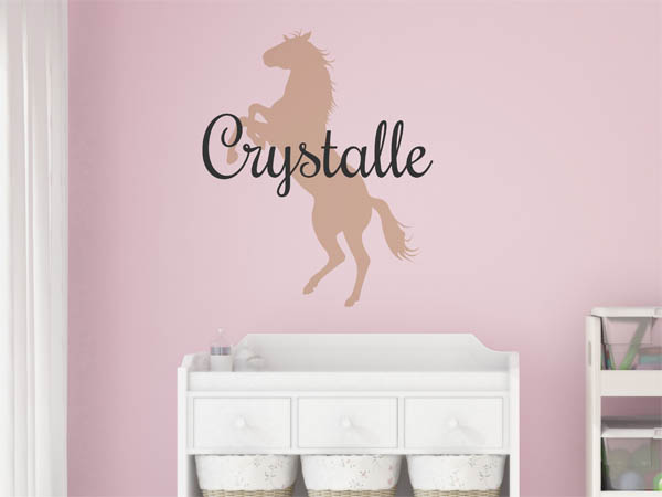 Wandtattoo Crystalle mit Pferd