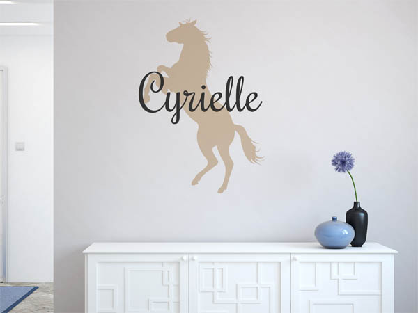 Wandtattoo Cyrielle mit Pferd