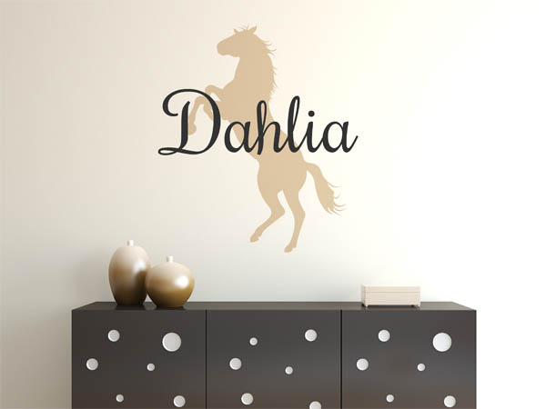 Wandtattoo Dahlia mit Pferd
