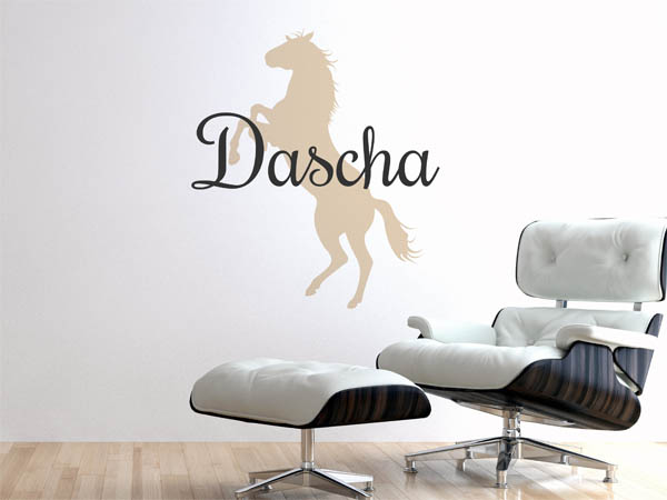 Wandtattoo Dascha mit Pferd