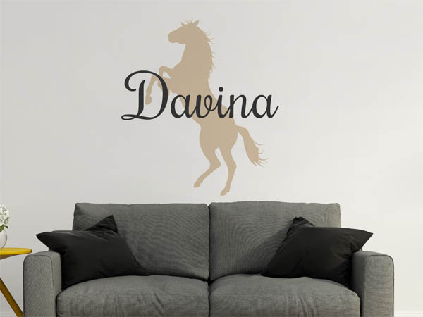 Wandtattoo Davina mit Pferd