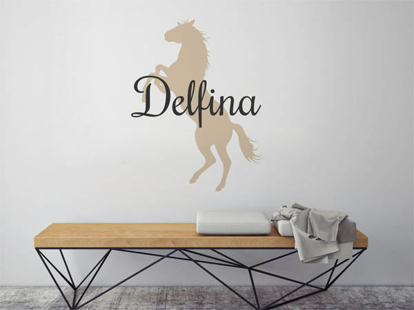 Wandtattoo Delfina mit Pferd