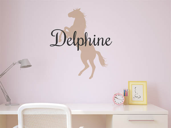 Wandtattoo Delphine mit Pferd