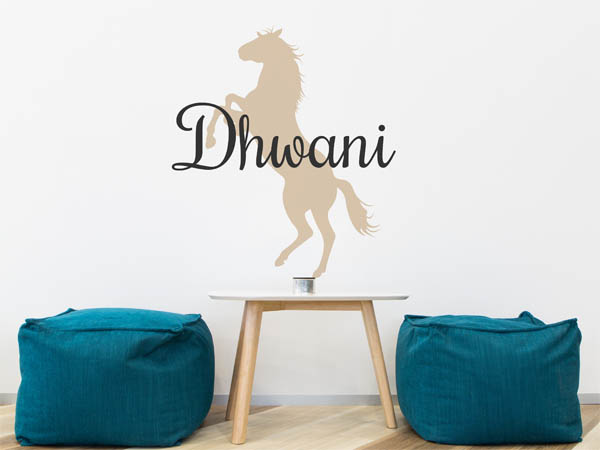 Wandtattoo Dhwani mit Pferd