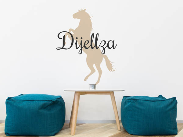 Wandtattoo Dijellza mit Pferd
