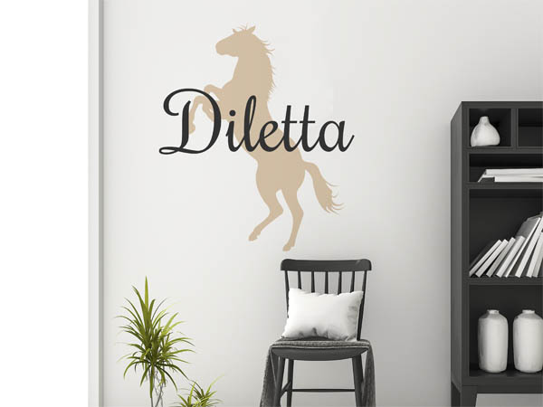 Wandtattoo Diletta mit Pferd
