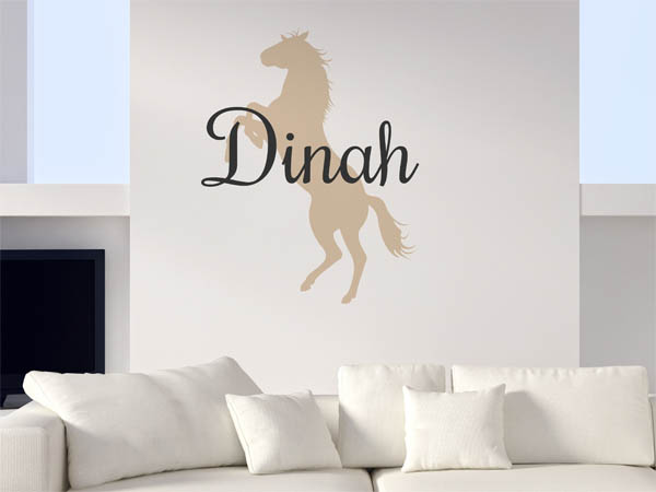 Wandtattoo Dinah mit Pferd