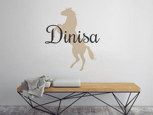 Wandtattoo Dinisa mit Pferd