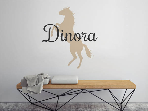 Wandtattoo Dinora mit Pferd