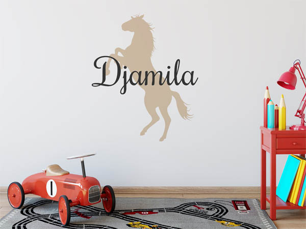 Wandtattoo Djamila mit Pferd
