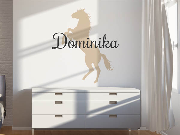Wandtattoo Dominika mit Pferd
