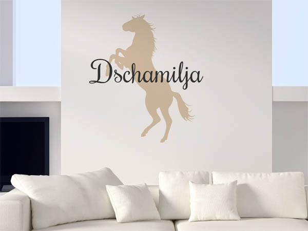 Wandtattoo Dschamilja mit Pferd