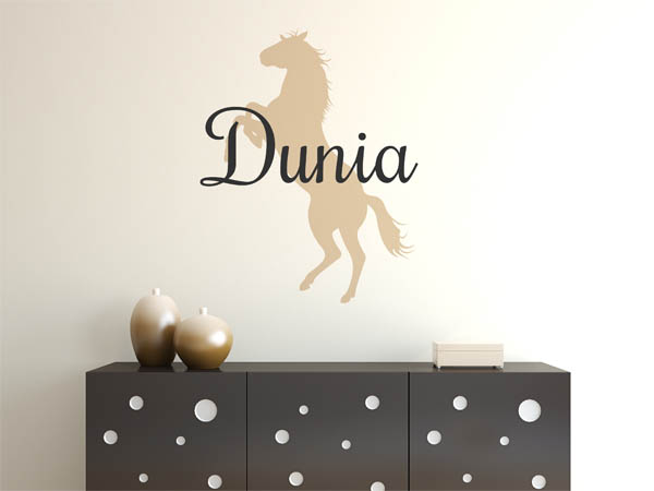 Wandtattoo Dunia mit Pferd