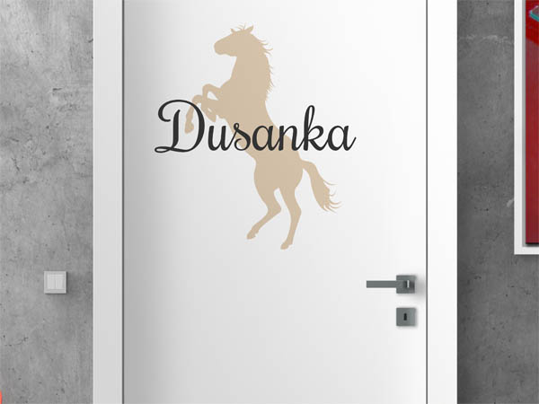 Wandtattoo Dusanka mit Pferd
