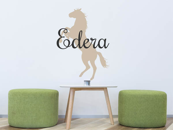 Wandtattoo Edera mit Pferd