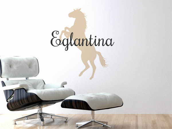 Wandtattoo Eglantina mit Pferd