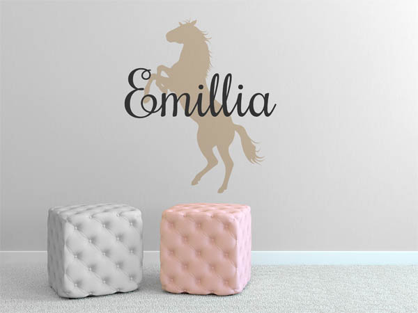 Wandtattoo Emillia mit Pferd