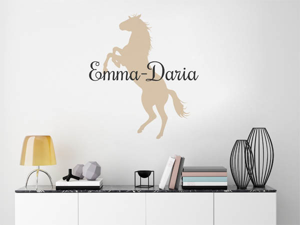 Wandtattoo Emma-Daria mit Pferd