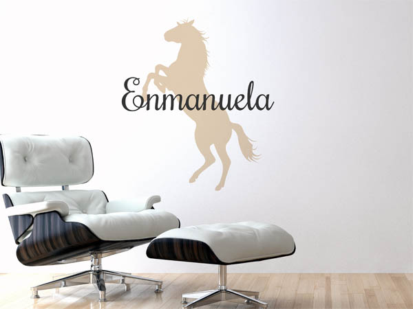 Wandtattoo Enmanuela mit Pferd