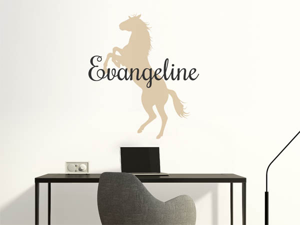 Wandtattoo Evangeline mit Pferd