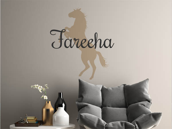 Wandtattoo Fareeha mit Pferd