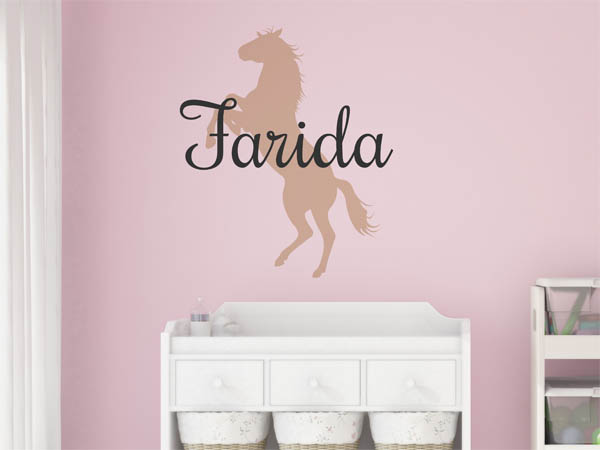 Wandtattoo Farida mit Pferd