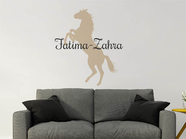 Wandtattoo Fatima-Zahra mit Pferd