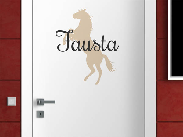 Wandtattoo Fausta mit Pferd