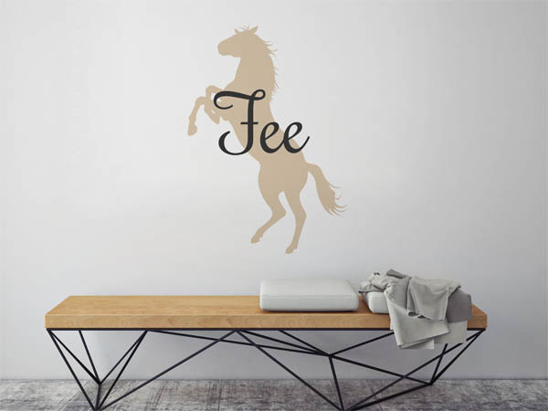 Wandtattoo Fee mit Pferd