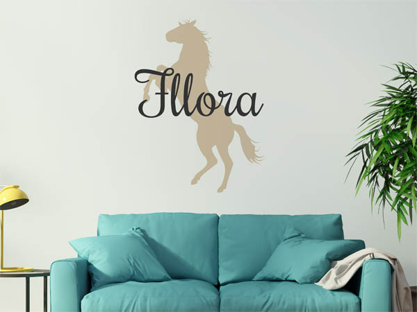 Wandtattoo Fllora mit Pferd
